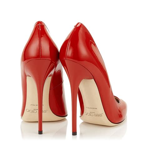 red patent pointy toe pumps anouk jimmy choo