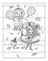 Coloring Pages Galbreth Jessica Book Balloons Halloween Template sketch template