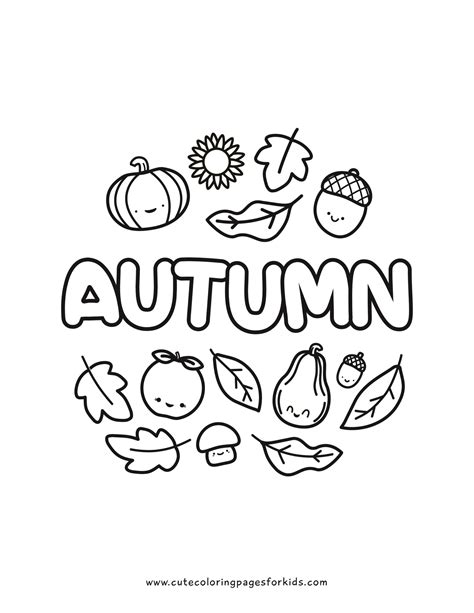 fall coloring pages cute coloring pages  kids