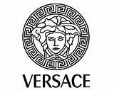 Versace Logo Drawing Medusa Stencil Symbol High Brand Logos Vector Marca Fashion Versus Clothing Gianni Drawings Painting Pack Quality Size sketch template
