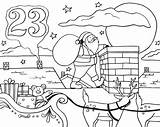 Coloring Pages Advent Calendar Roof Getcolorings Santa Getdrawings Printable Colorings sketch template
