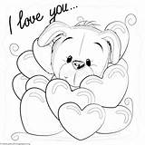 Coloring Puppy Pages Valentine Visit Coloringbook Coloringpages Kids sketch template