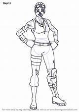 Trooper Ghoul Renegade Raider Fornite Ausmalen Tutorials Recon Colorier Drawingtutorials101 sketch template