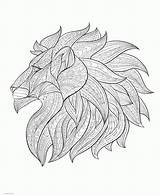 Coloring Pages Adults Printable Lion Animal Adult Sheets Animals Print Colouring Look Other Head sketch template
