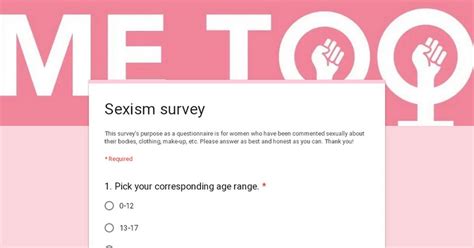Sexism Survey Feminism