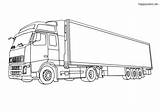 Lkw Zugmaschine Anhänger Ausmalbild Malvorlage Transporter Vorlage Fahrzeuge Lkws sketch template