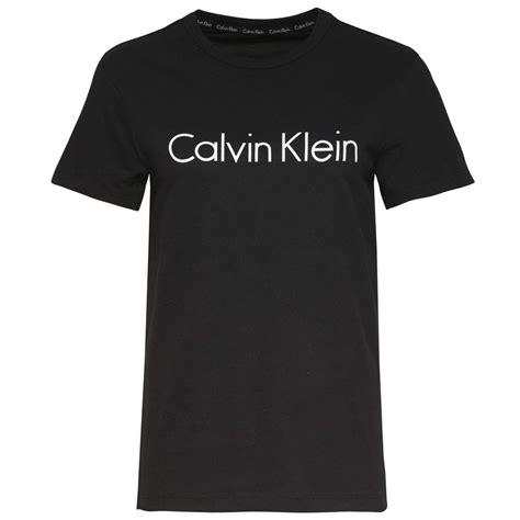 Calvin Klein Women Logo Crew Neck T Shirt Black