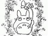 Coloring Totoro Pages Ghibli Studio Neighbor Printable Colouring Spirited Away Book Color Sheet Miyazaki Anime Books Kittens Kids Garden Library sketch template