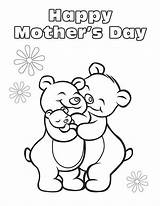 Coloring Bears Bear Coloringsun Mommy sketch template