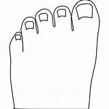 Toes Toe Clipart Outline Clip Foot Big Drawing Cliparts Kaki Toenail Nail Jari Transparent Marshmallow Body Clipground Panda Vector Categories sketch template