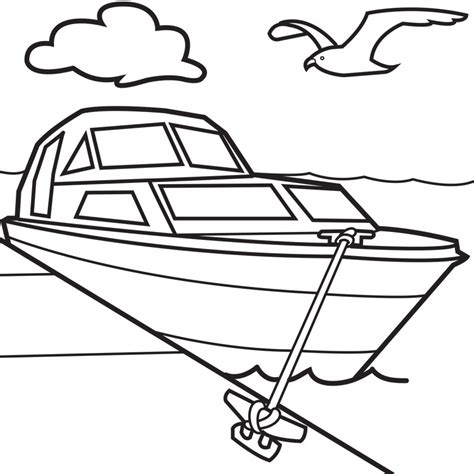 cartoon boats colouring pages clipartsco