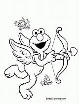 Coloring Elmo Pages Cupid Printable Adults Kids sketch template