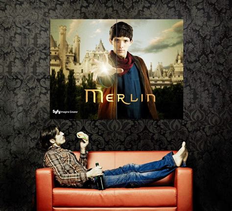 merlin colin morgan keep the magic secret tv series huge 47x35 poster