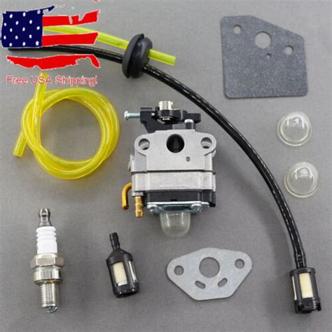 Carburetor Carb Kit For Ryobi 4 Cycle S430 Weedeater With Fuel Line Kit