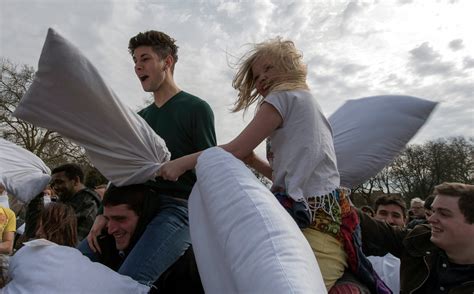 International Pillow Fight Day – In Pictures Pillow Fight Picture Fight