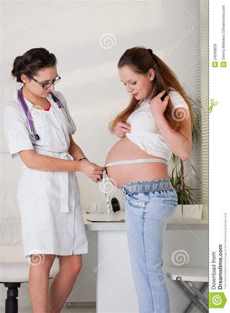 Pregnant Woman And Doctor Stock Image Image Of Medical 24049859
