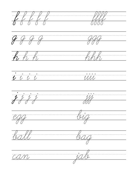 printable cursive letter templates