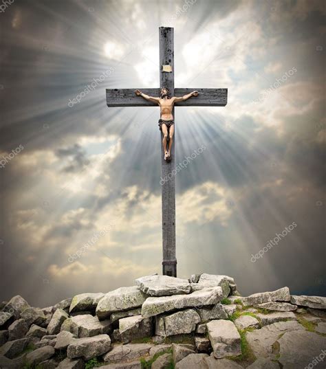 jesus christ   cross stock photo  vladvitek