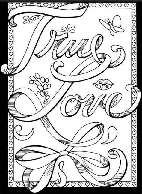 printable coloring pages  adults quotes love