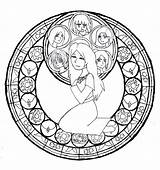 Stained Glass Hearts Kingdom Pages Template Coloring sketch template