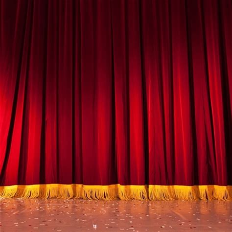 red curtain stage scenic backdrop