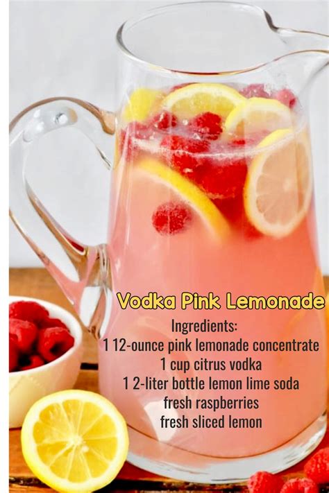 Vodka Pink Lemonade Party Punch Recipe Easy Punch Recipes For A Crowd