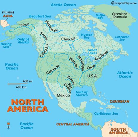rivers  north america north american rivers major rivers  canada