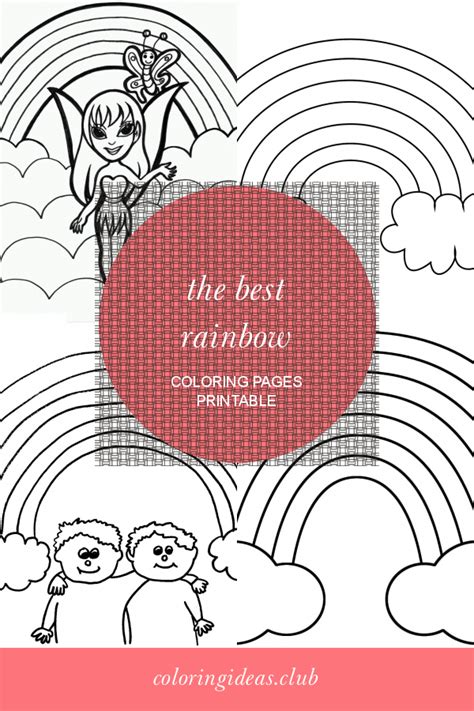 rainbow coloring pages printable rainbow coloring page