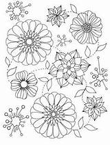 Coloring Pages Flowers Easy Adults Flower Adult Book Color Floral Colouring Patterns Print Sheets Background Stefania Miro Designs Books Visit sketch template
