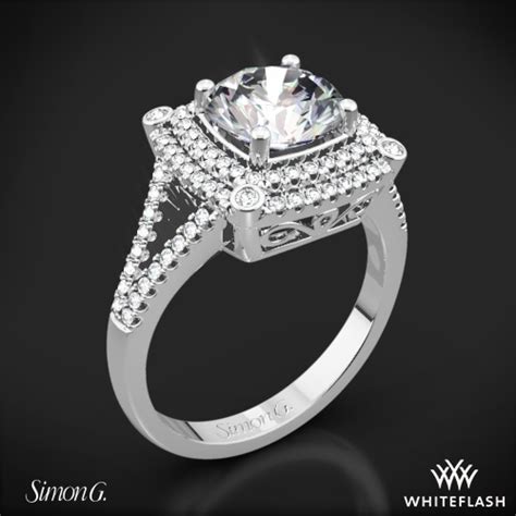 Simon G Mr2378 A Passion Double Halo Diamond Engagement Ring 3516