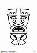 Totem Tiki Hugolescargot Colorier sketch template