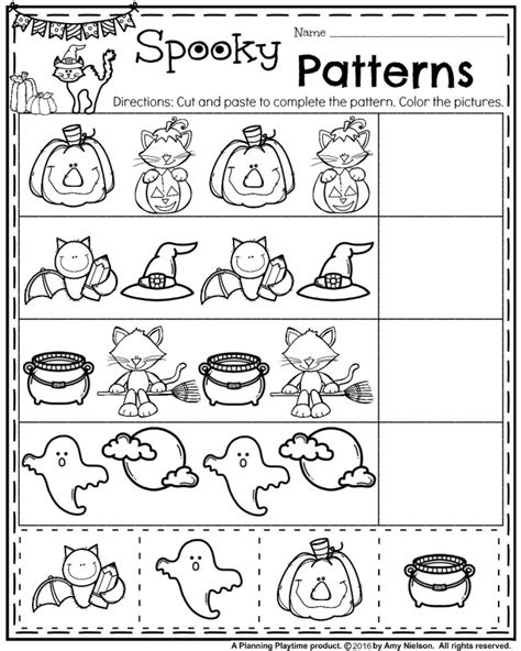 halloween patterns worksheets worksheets