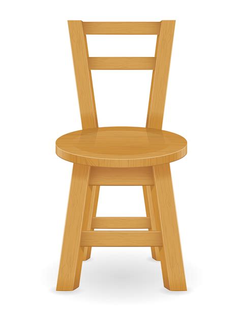 wooden stool furniture vector illustration