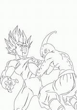 Buu Vegeta Vs Majin Kid Coloring Pages Goku Deviantart Colouring Absorb Comments Library Clipart Search Line sketch template