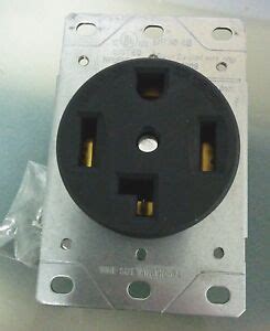 dryer outlet receptacle   black  wire flush mount  amp ebay