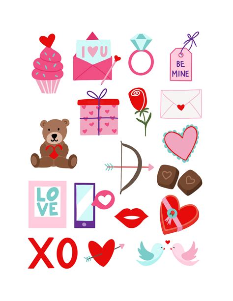 printable valentine stickers printable
