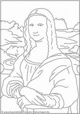 Mona Lisa Coloring Model Drawing La Joconde Martin Missfeldt Line Pages Dessin Bilder Coloriage Vinci Kunst Kids Von Renaissance Simple sketch template