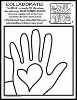 Kindness Respect Collaborative Teamwork Symmetry Radial Empathy Collaboration Compassion Acceptance Tolerance Dxf Assignment sketch template