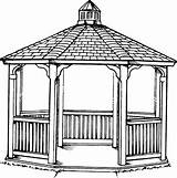 Gazebo Drawing Clipartmag sketch template