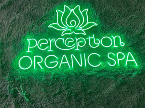 perception organic spa led neon sign  neon
