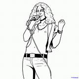 Led Zeppelin Robert Plant Draw Coloring Pages Drawing Step Dragoart sketch template