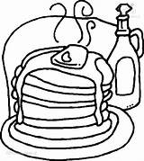 Coloring Pancakes Pancake Coloringpage Pages sketch template