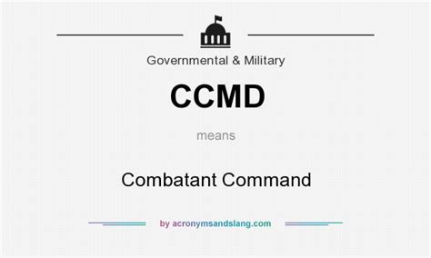 ccmd combatant command in government and military by