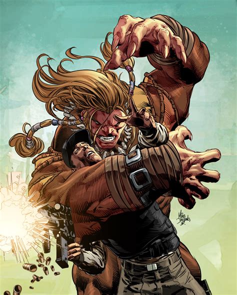 Astonishing X — Sabretooth By Mike Deodato Jr Colors By Rain