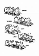 Coloring Pages Train Edward Template Kleurplaat Thomas sketch template