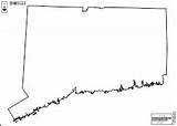 Connecticut Outline Maps Blank State Roads Hydrography Cities Main sketch template