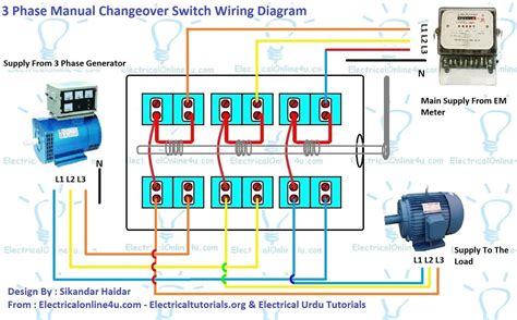 phase changeover switch wiring diagram