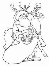 Santa Coloring Pages Christmas Rudolph Reindeer Claus Color Printable Drawing Print Wilma Colouring Book มาส สต การ Sheets Allkidsnetwork Books sketch template