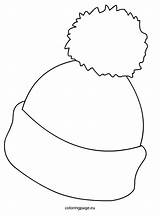 Winter Hat Template Coloring Pages sketch template