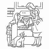Mother Coloring Pages Cooking Children Printable Mothers Color Toddlers Top Cake Making Momjunction sketch template